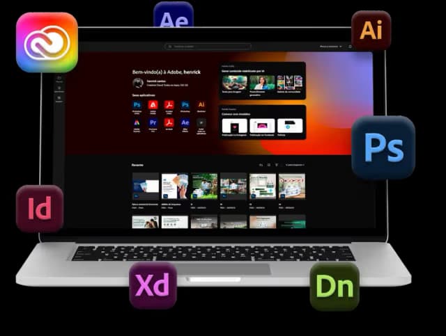 Ecossistema Adobe em dispositivo desktop